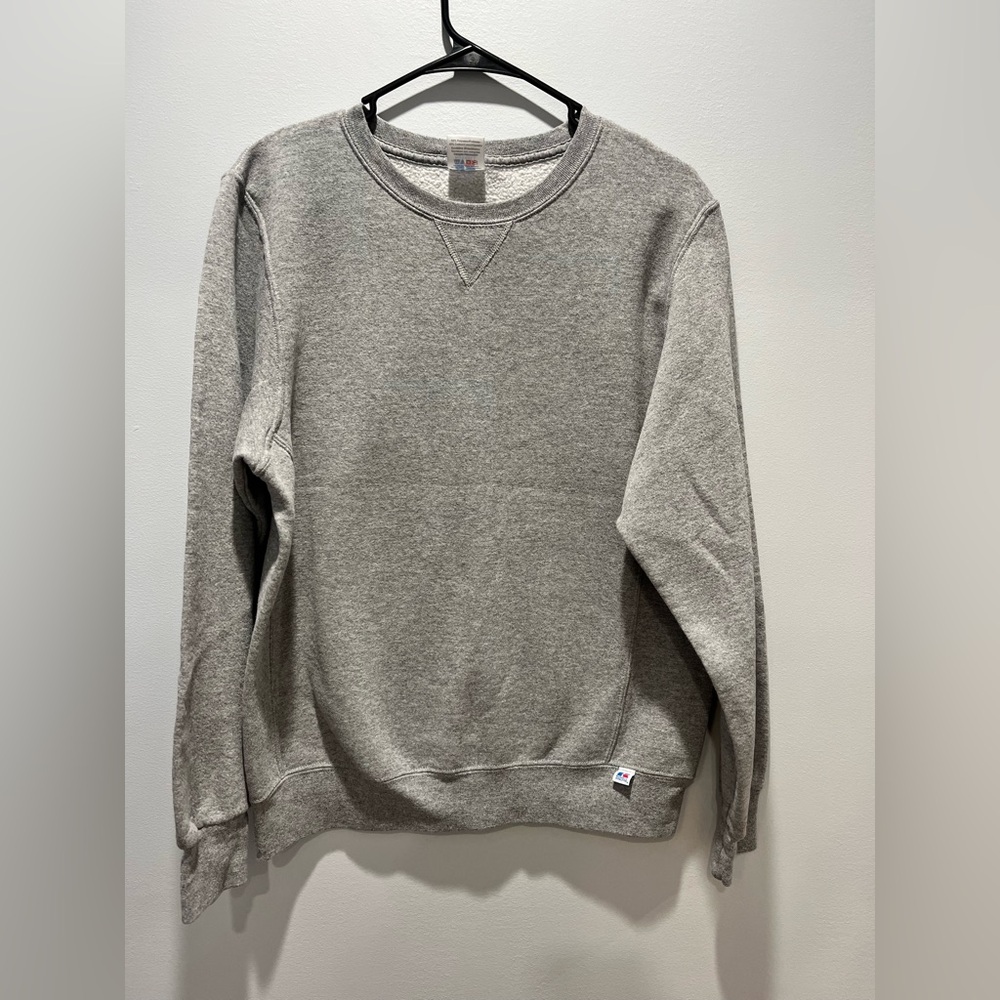 Vintage Russell Athletic Sweatshirt Gray Pullover Crewneck Medium